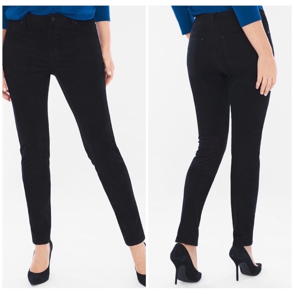 AQUA Women's Black Faux Suede Skinny Pants Size‎ Small